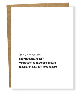 sonofabitch card
