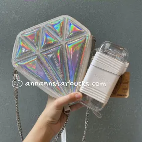 Starbucks China Square Bottle and Diamond Shaped Purse Bag