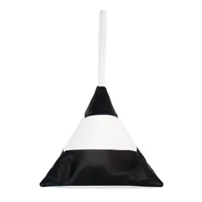 Striped Pyramid Bag | Black, White