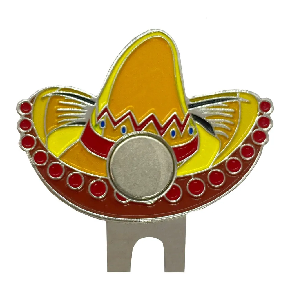 Tequila Bottle Golf Ball Marker Sombrero Hat Clip