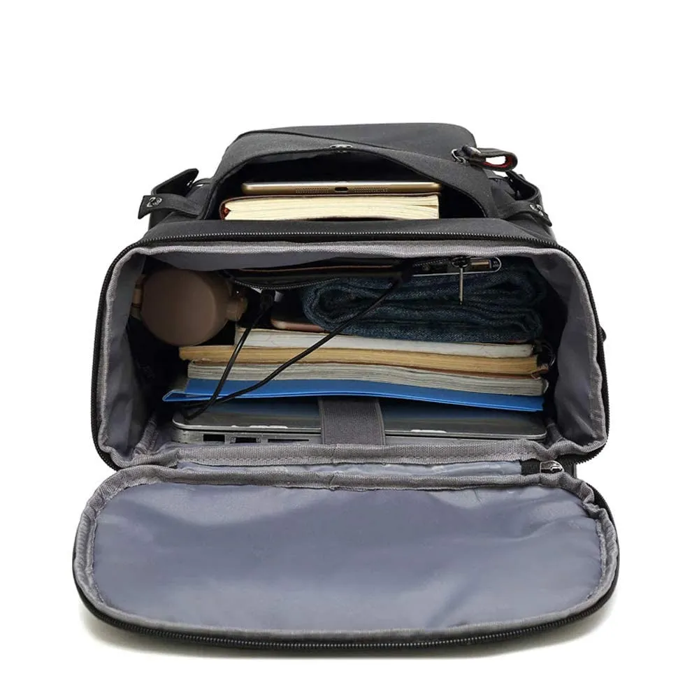 THE CLOWNFISH Unisex Backpack For Laptop Standard Backpack 15.6 Inch Bag (Grey With Khaki)