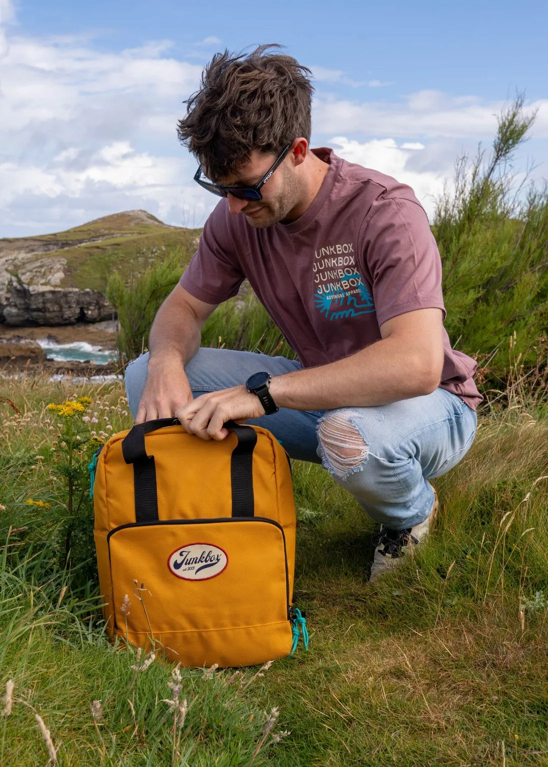 'The Cooler' Recycled Insulated Backpack in Mustard