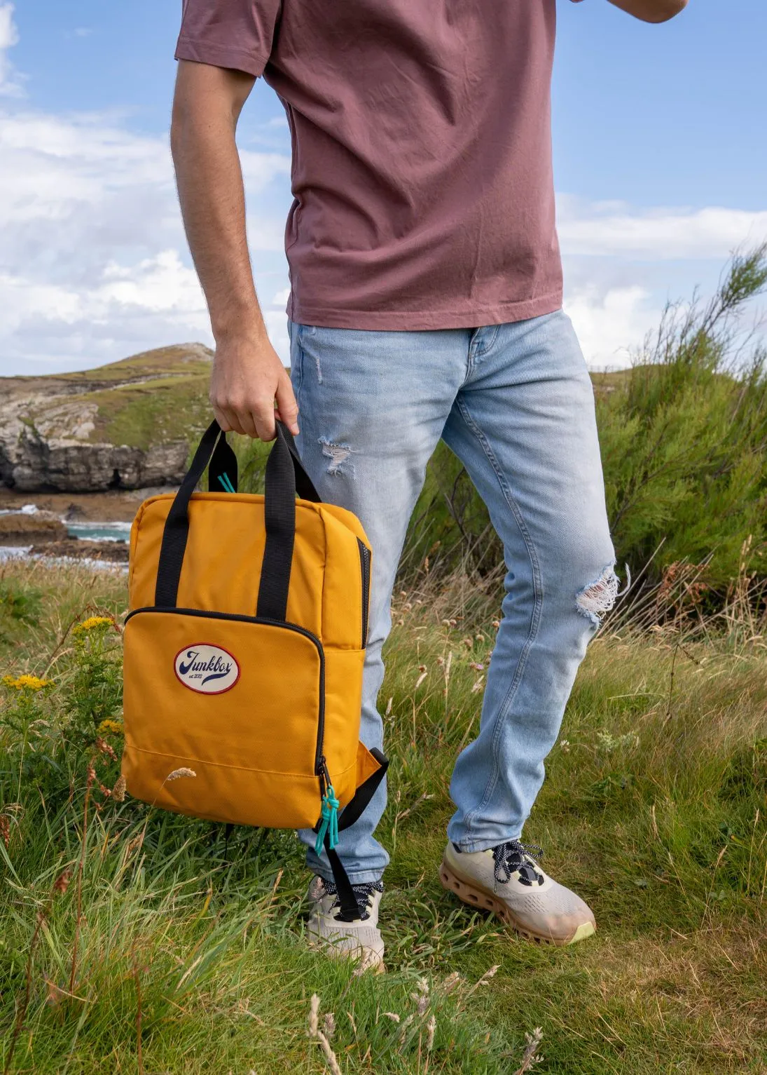 'The Cooler' Recycled Insulated Backpack in Mustard