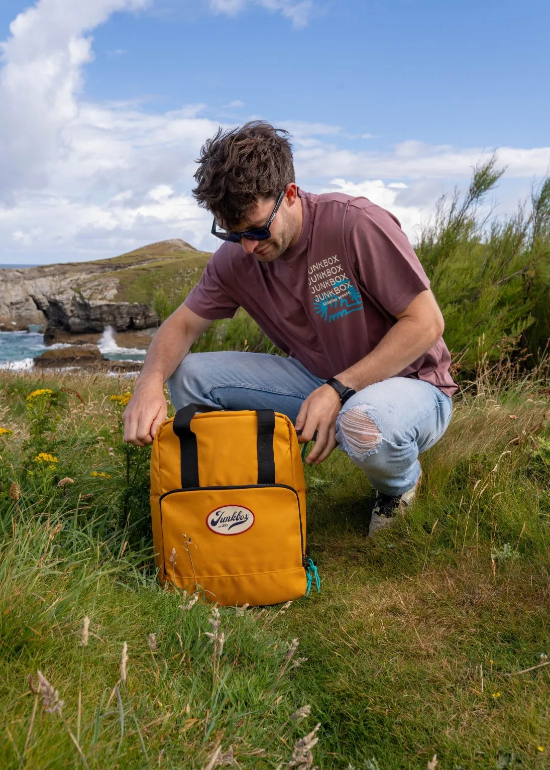 'The Cooler' Recycled Insulated Backpack in Mustard