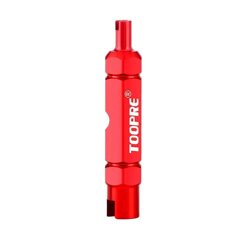 TOOPRE 3-in-1 Bike Multifunctional Valve Core Remover Tool Wrench Spanner For Bicycle Schrader and Presta Valve Extender