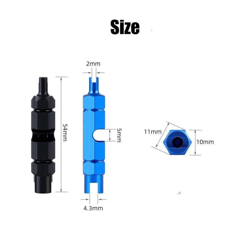 TOOPRE 3-in-1 Bike Multifunctional Valve Core Remover Tool Wrench Spanner For Bicycle Schrader and Presta Valve Extender