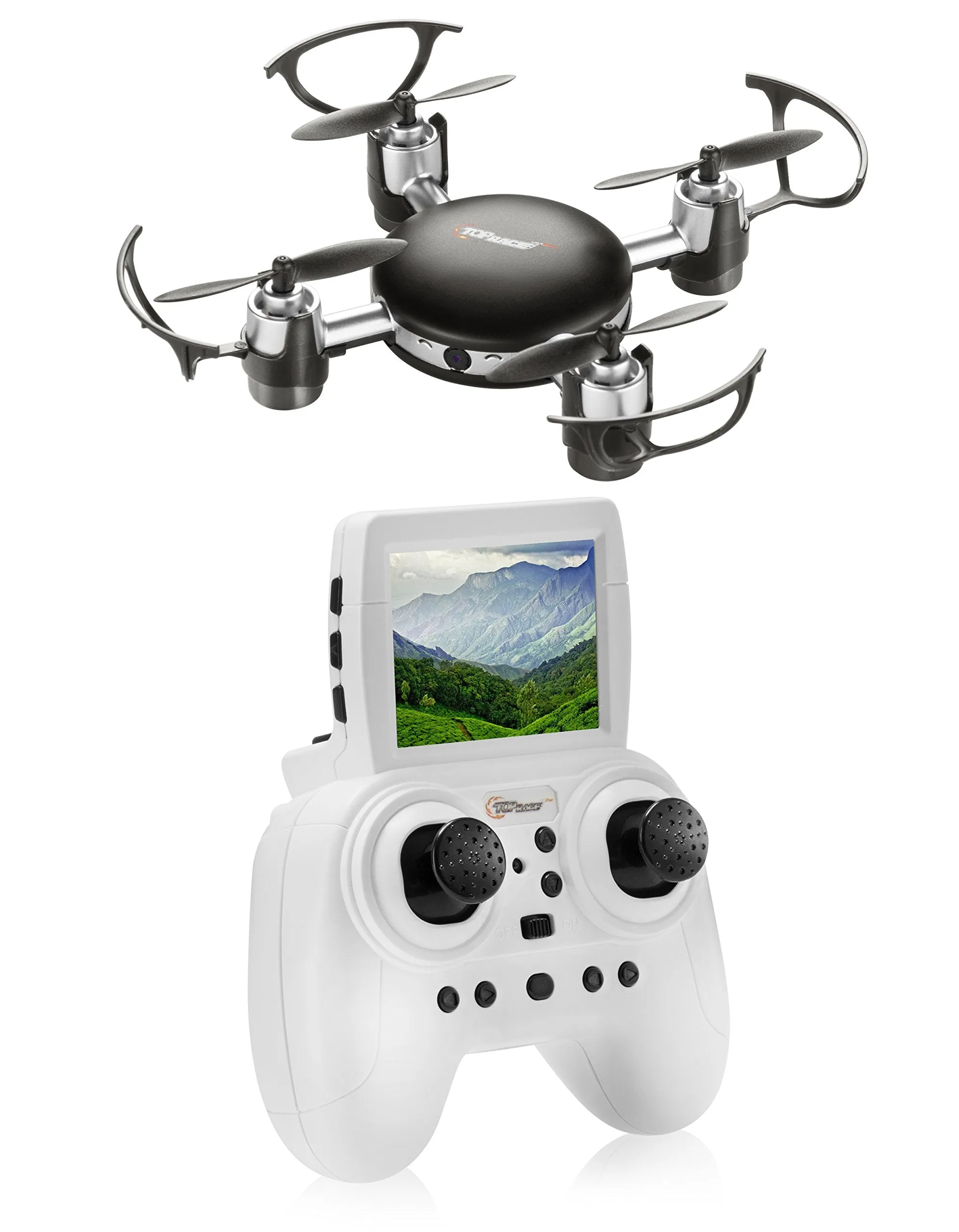 Top Race RC Mini SPY Drone with HD Camera Live Video, 2.4 Ghz, Mini FPV Drone with LCD