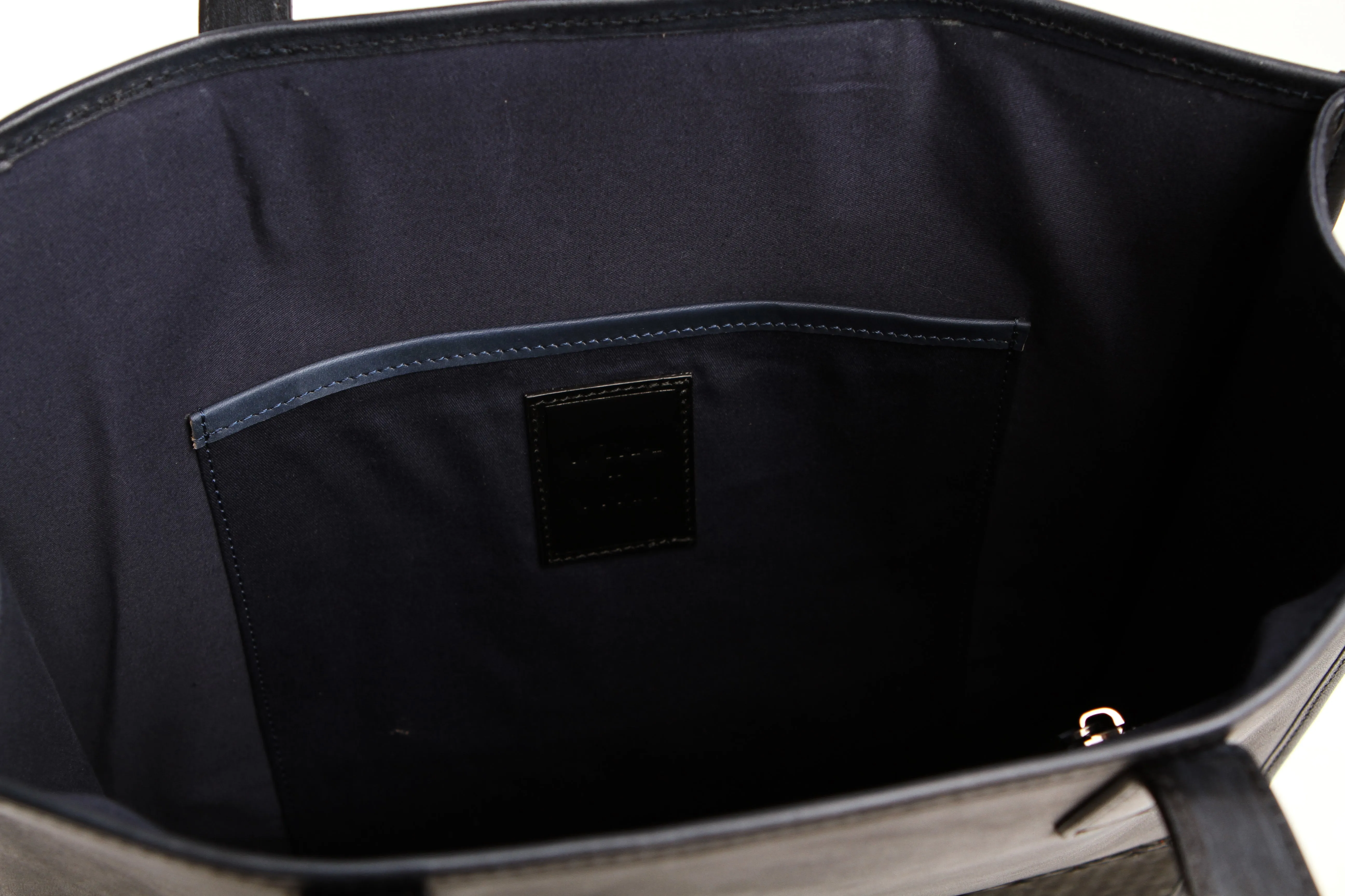 Tote Bag With Sedge (Patina Indigo)