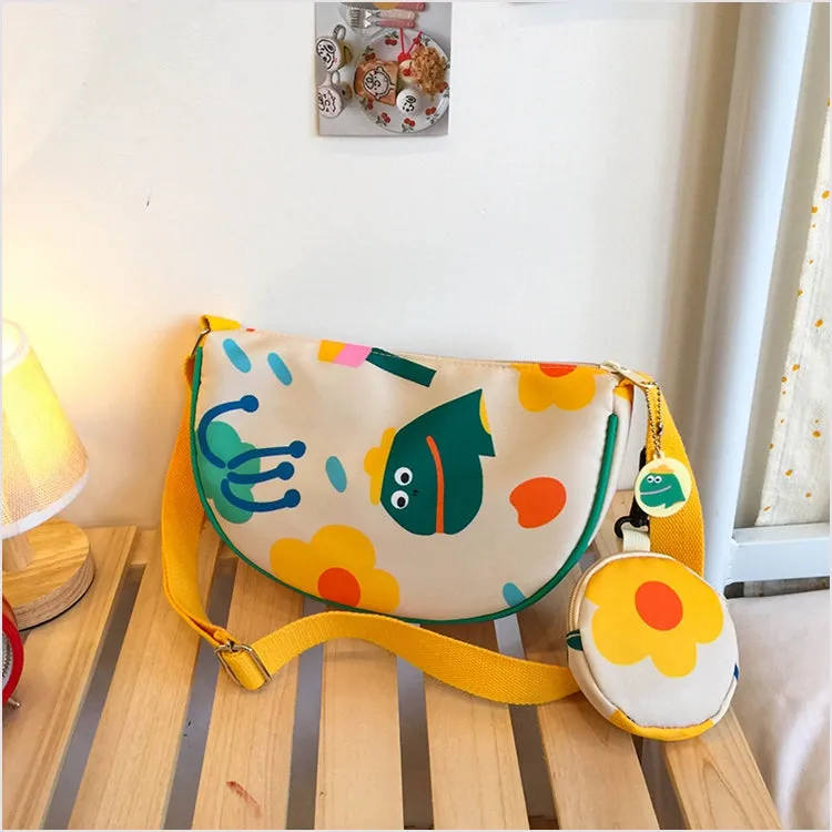 Trendy Nylon Canvas Crossbody Bag