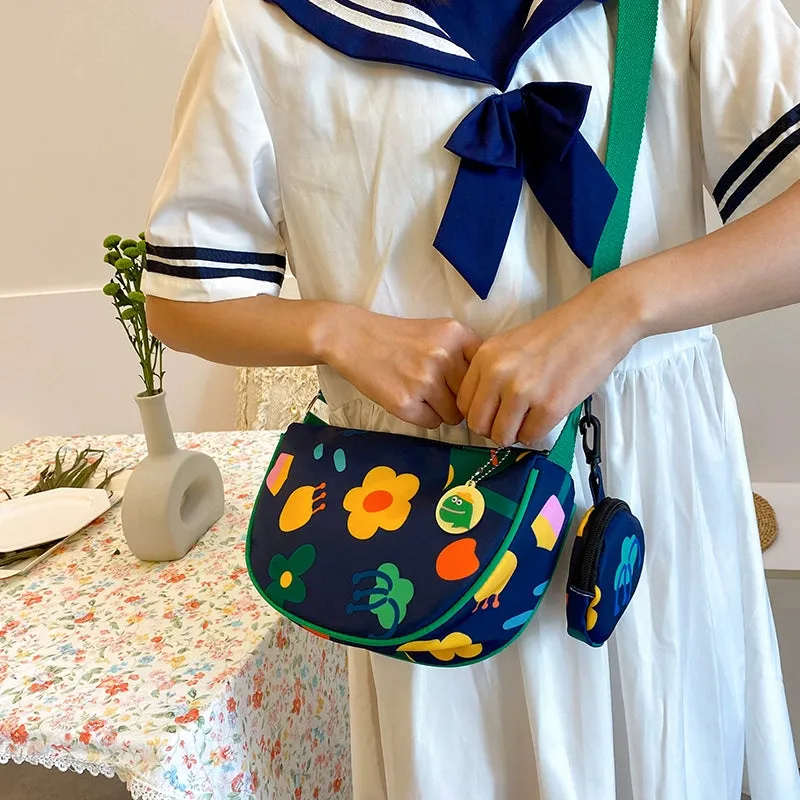 Trendy Nylon Canvas Crossbody Bag