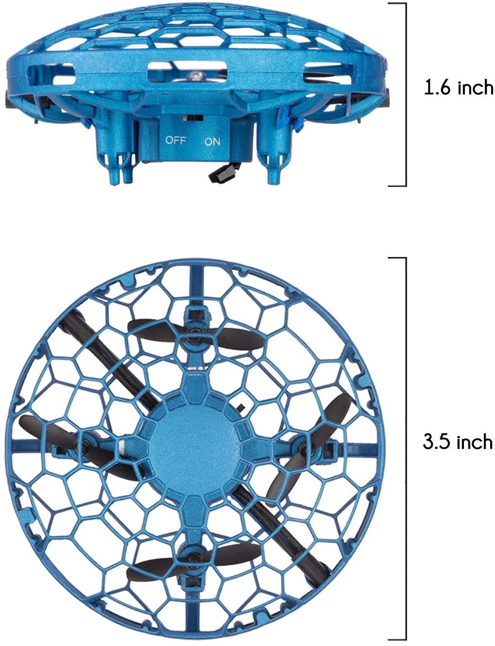 UFO-Type Drone for Kids with USB Cable and Wrist Watch Remote Control
