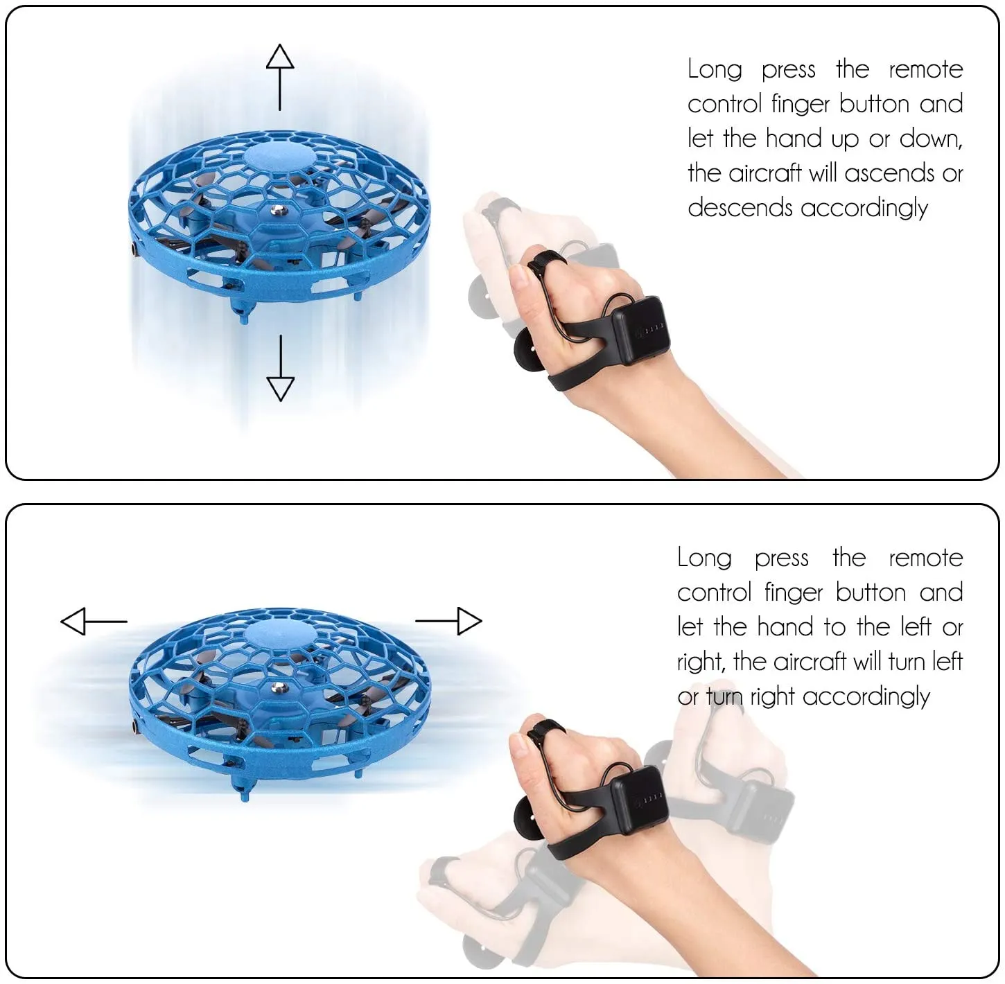 UFO-Type Drone for Kids with USB Cable and Wrist Watch Remote Control