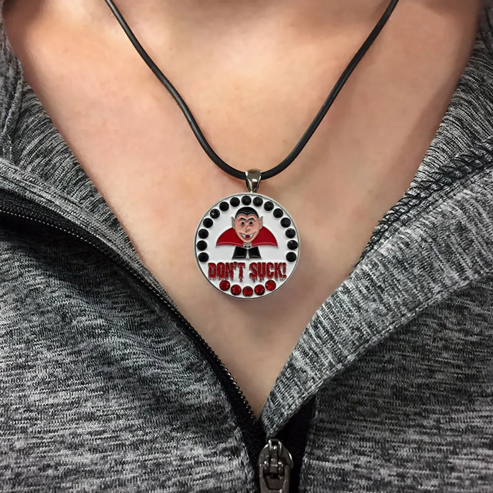 Vampire Golf Ball Marker Necklace