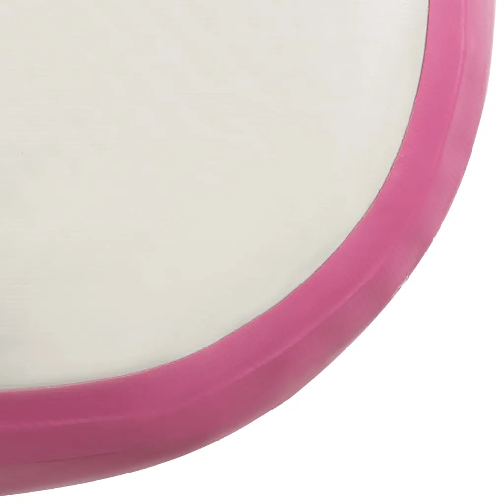 vidaXL Inflatable Gymnastics Mat with Pump 300x100x20 cm PVC Pink