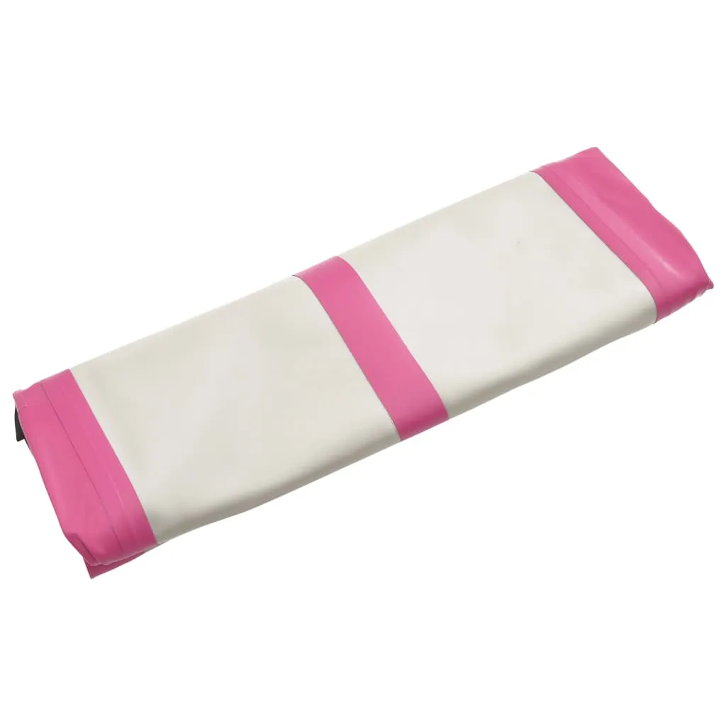 vidaXL Inflatable Gymnastics Mat with Pump 300x100x20 cm PVC Pink