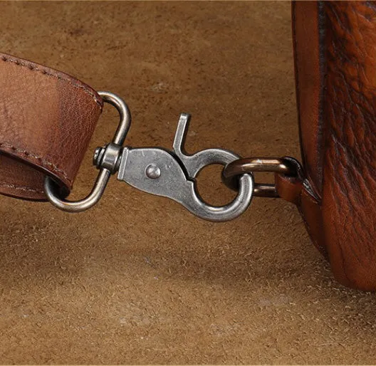 Women Genuine Leather Chest Bag Leather Sling Crossbody Bag