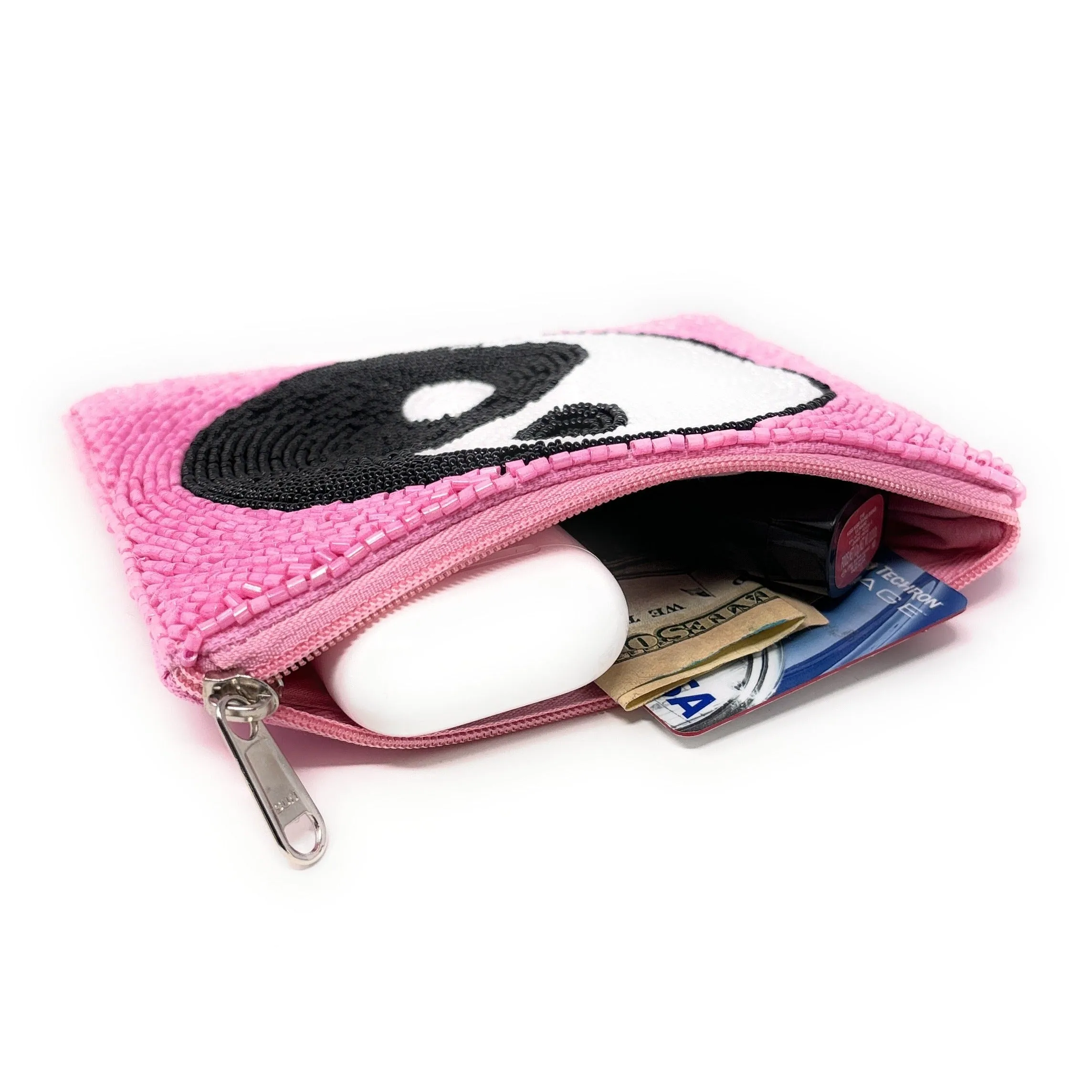 Yin and Yang Beaded Pouch